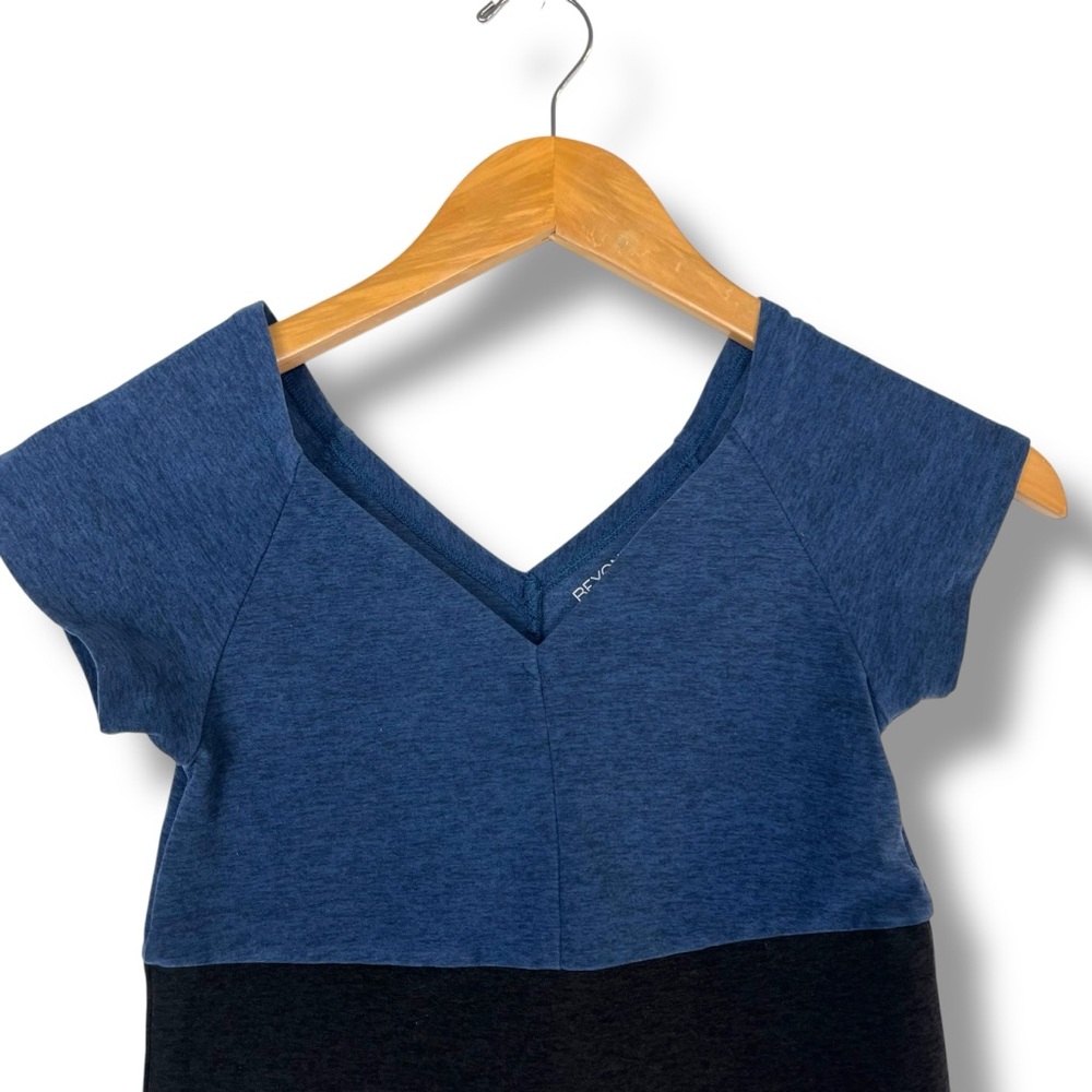 Beyond Yoga Spacedyed Crop shirt Ballet Top Blue Black Sm Yoga Made In USA EUC - Picture 2 of 7